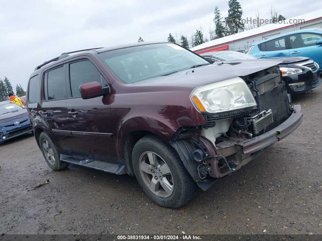 2009 Honda Pilot Ex-l Burgundy vin: 5FNYF485X9B037418