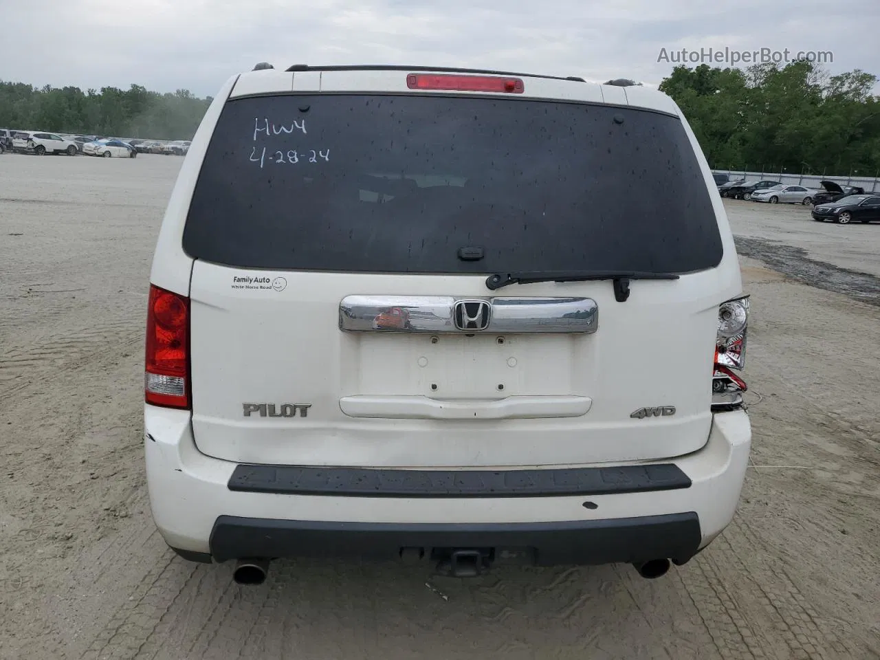 2009 Honda Pilot Exl White vin: 5FNYF485X9B041257