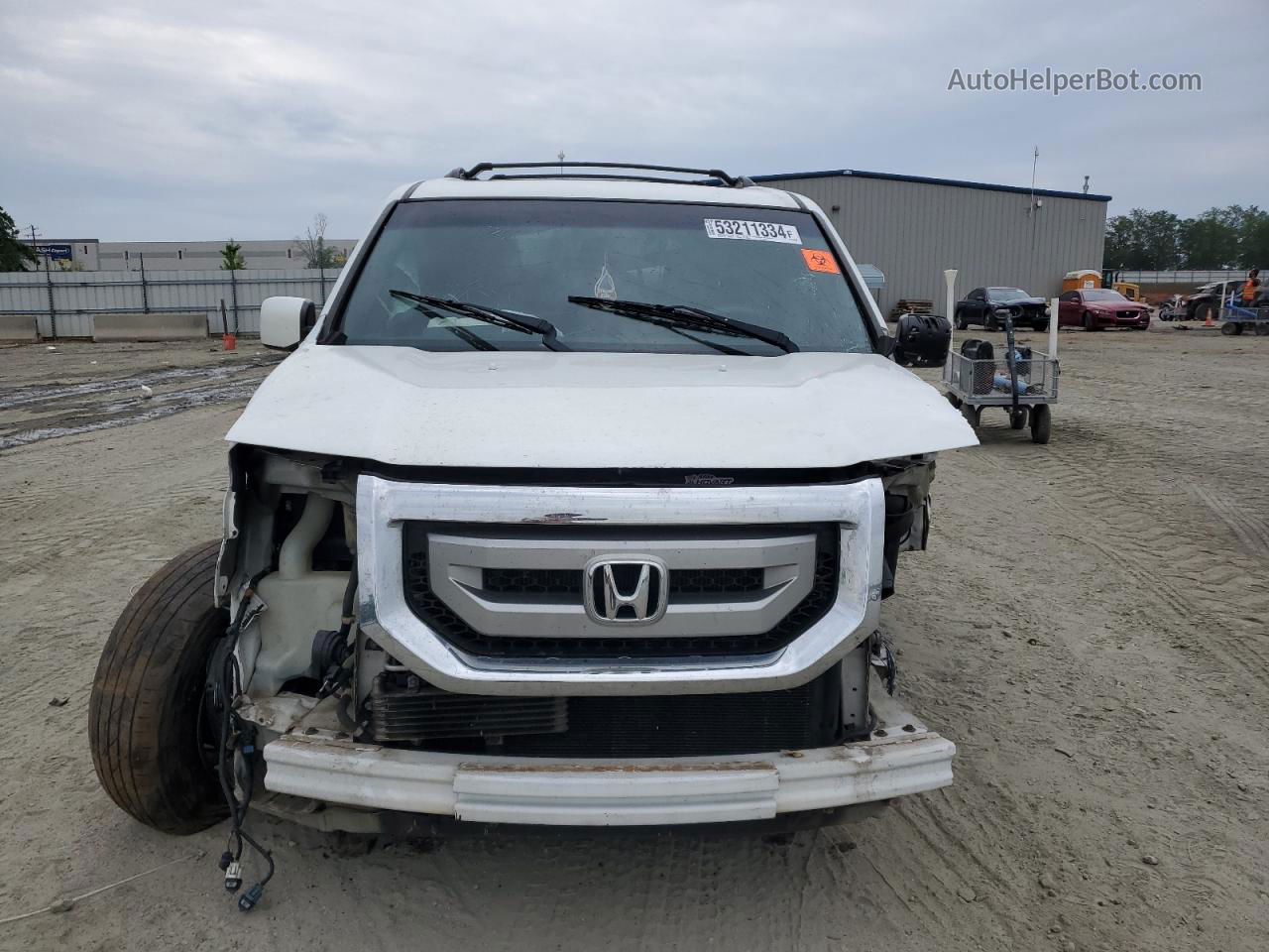 2009 Honda Pilot Exl White vin: 5FNYF485X9B041257