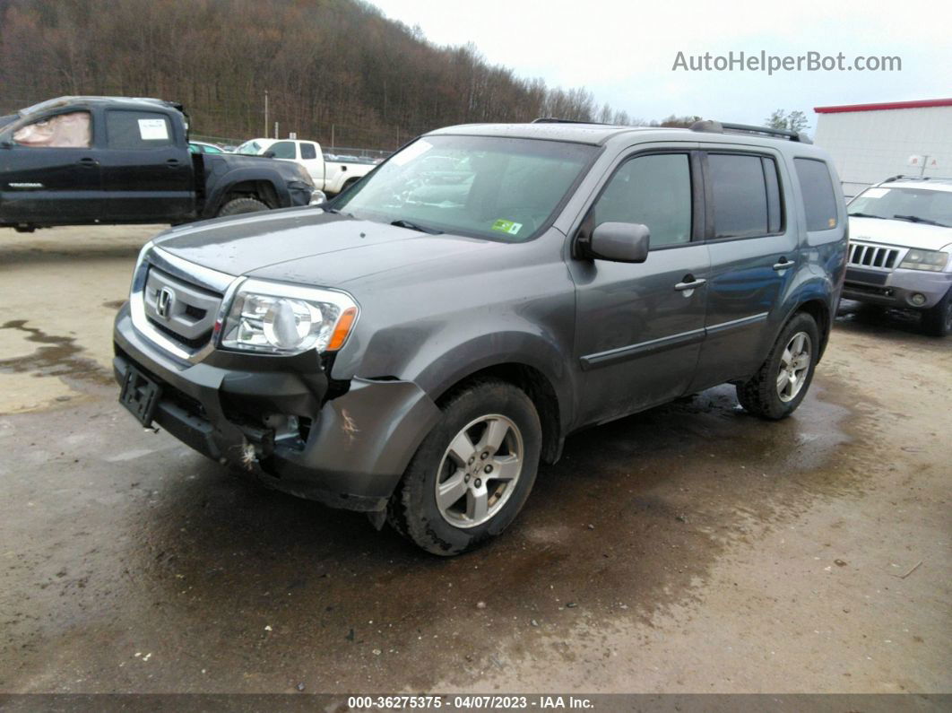 2009 Honda Pilot Ex-l Gray vin: 5FNYF485X9B052372