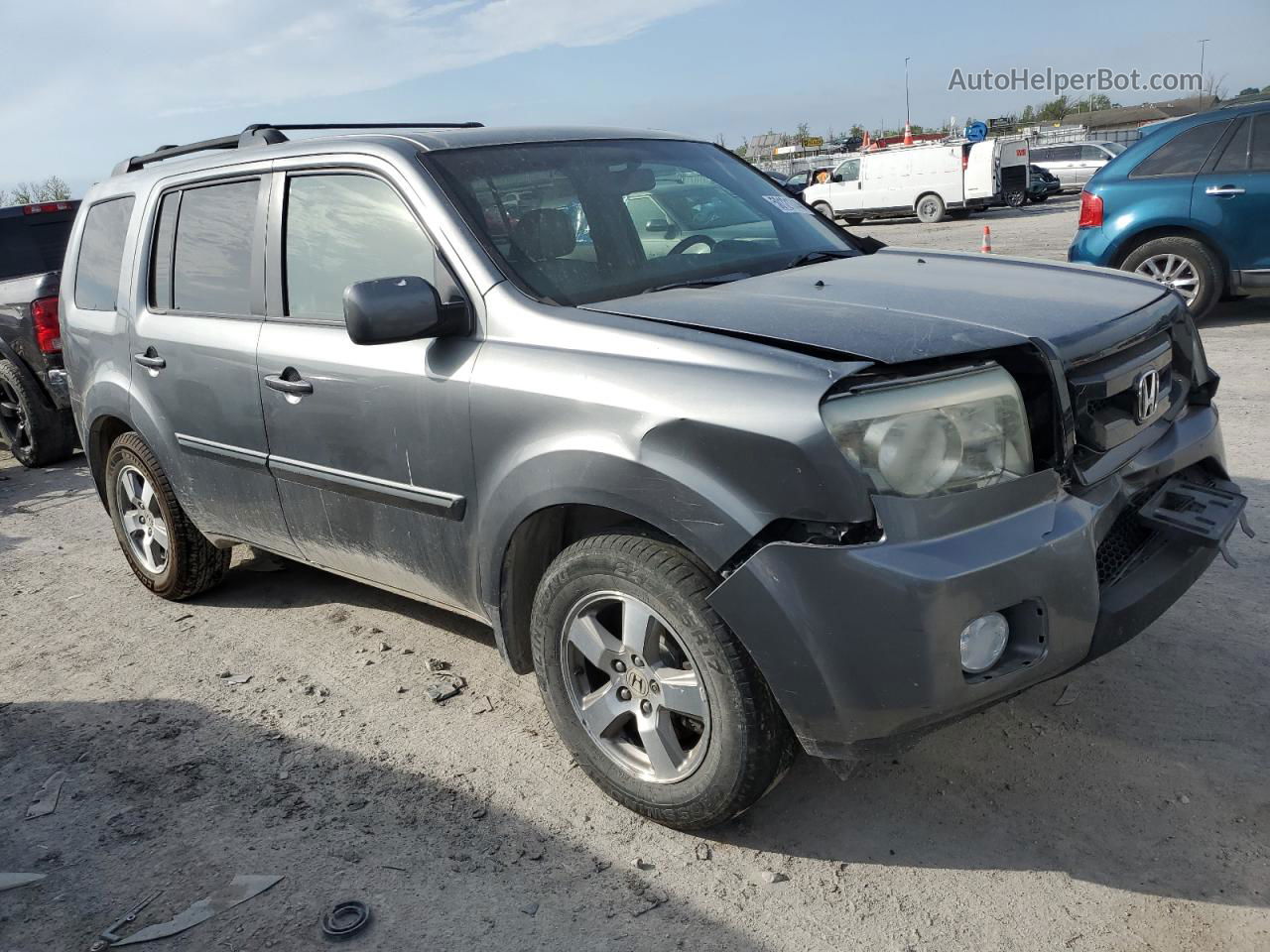 2009 Honda Pilot Exl Gray vin: 5FNYF48609B050445