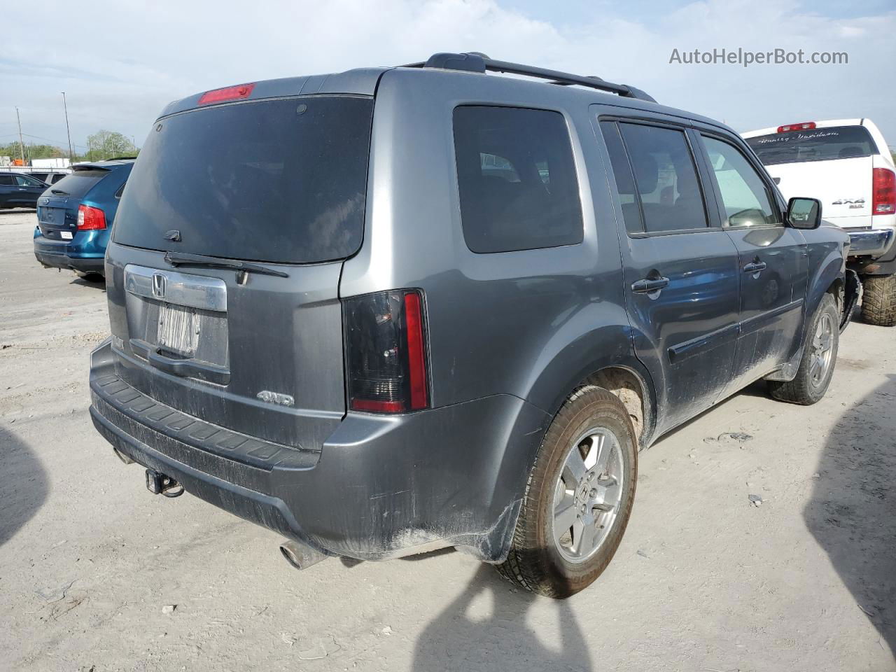 2009 Honda Pilot Exl Gray vin: 5FNYF48609B050445