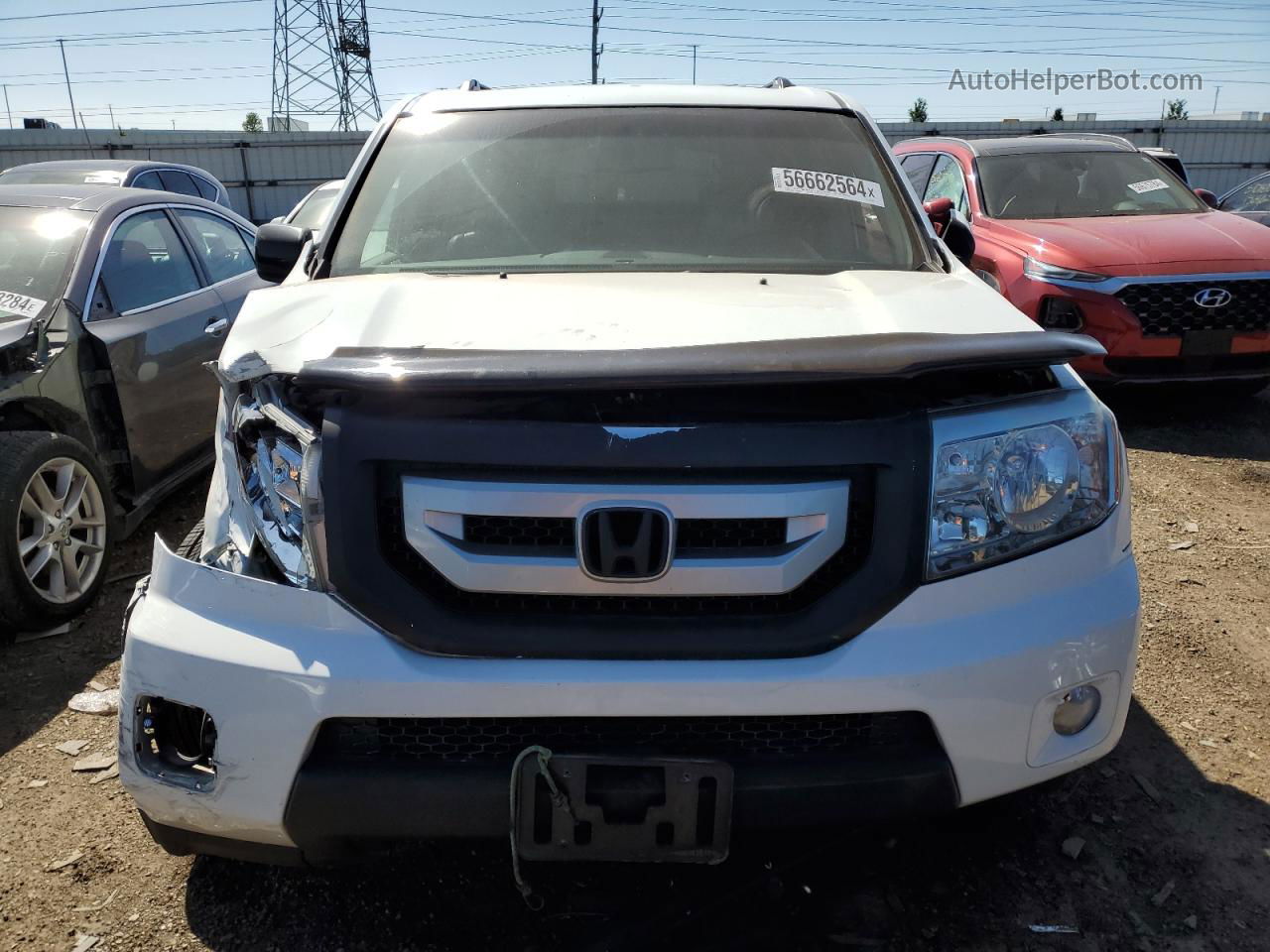 2009 Honda Pilot Exl White vin: 5FNYF48609B050588