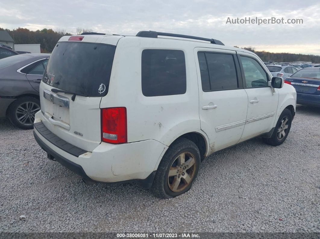 2009 Honda Pilot Ex-l White vin: 5FNYF48609B052423