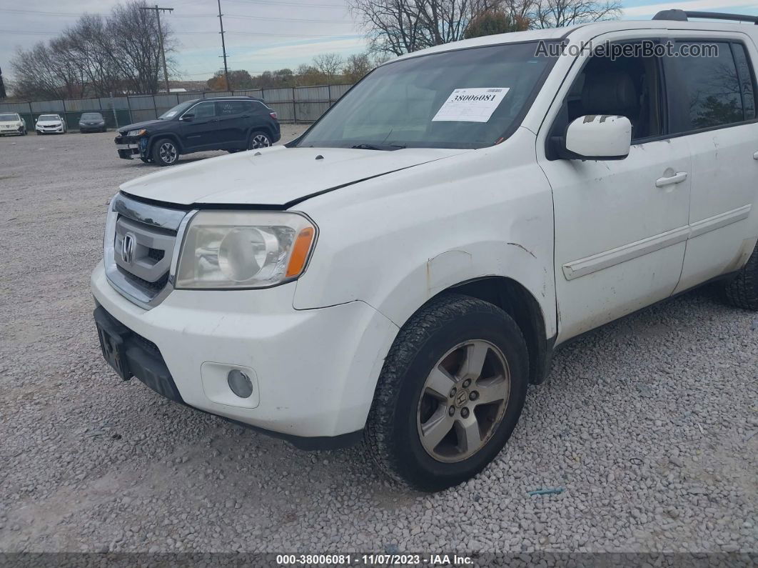 2009 Honda Pilot Ex-l White vin: 5FNYF48609B052423