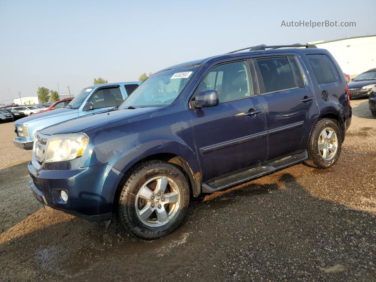 2009 Honda Pilot Exl Синий vin: 5FNYF48619B024078