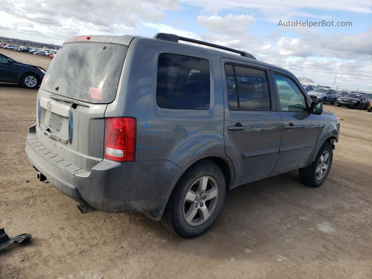 2009 Honda Pilot Exl Gray vin: 5FNYF48639B016788