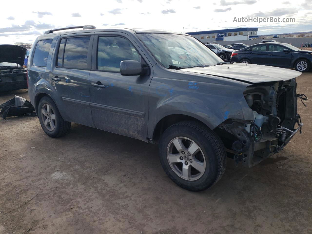 2009 Honda Pilot Exl Gray vin: 5FNYF48639B016788