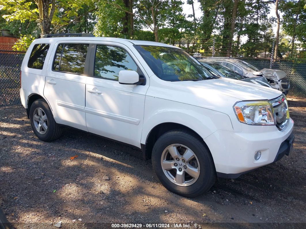 2009 Honda Pilot Ex-l White vin: 5FNYF48659B041921