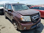 2009 Honda Pilot Exl Burgundy vin: 5FNYF48659B055530