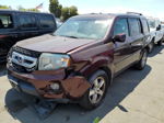 2009 Honda Pilot Exl Burgundy vin: 5FNYF48659B055530