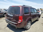 2009 Honda Pilot Exl Burgundy vin: 5FNYF48659B055530