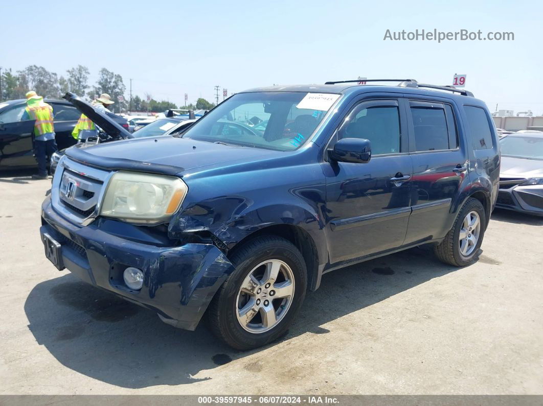 2009 Honda Pilot Ex-l Blue vin: 5FNYF48679B033013