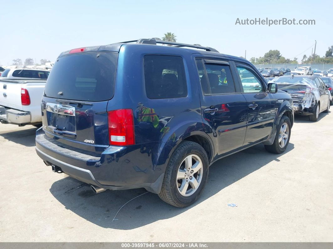 2009 Honda Pilot Ex-l Blue vin: 5FNYF48679B033013