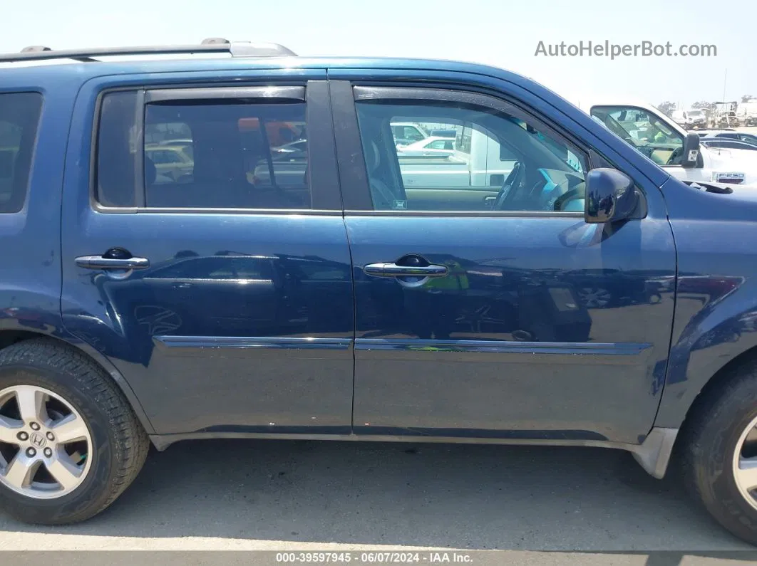 2009 Honda Pilot Ex-l Blue vin: 5FNYF48679B033013