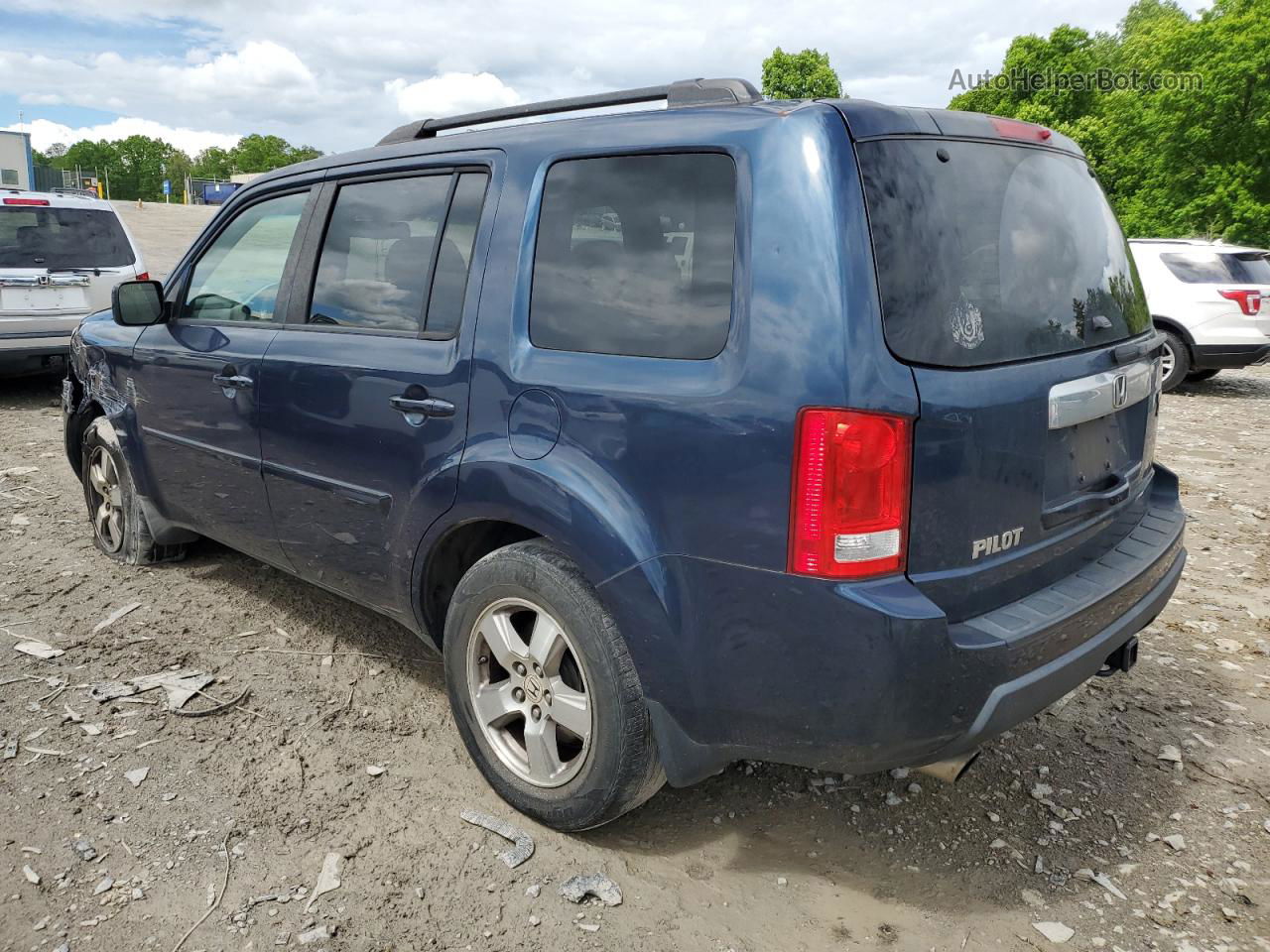 2009 Honda Pilot Exl Blue vin: 5FNYF48679B036204