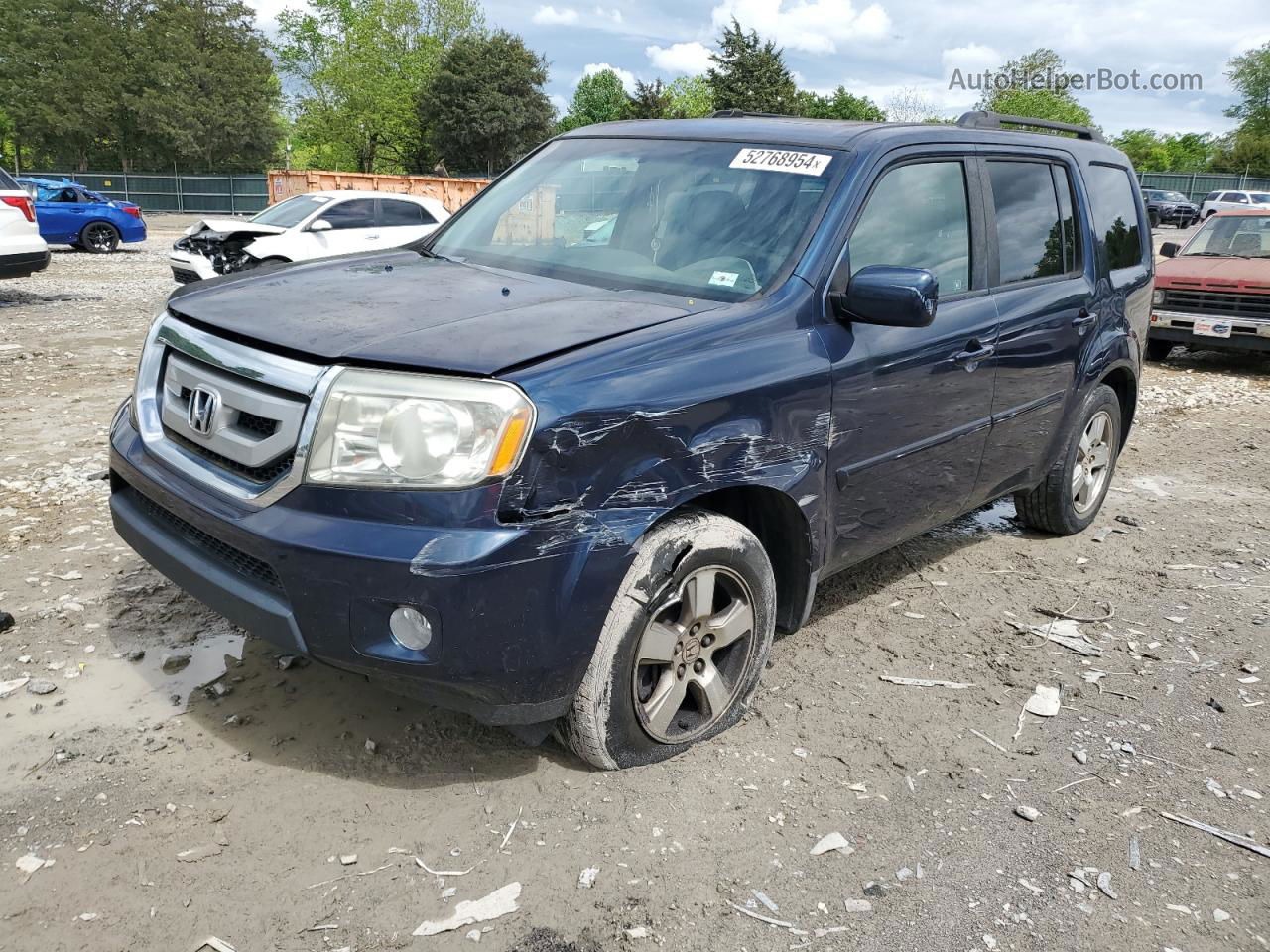 2009 Honda Pilot Exl Blue vin: 5FNYF48679B036204