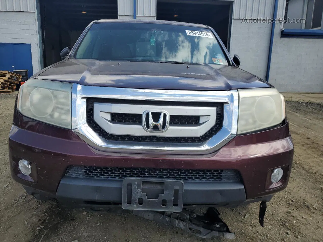 2009 Honda Pilot Exl Бордовый vin: 5FNYF48689B019105