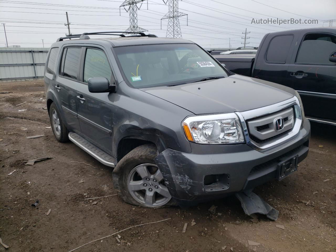 2009 Honda Pilot Exl Gray vin: 5FNYF486X9B021213