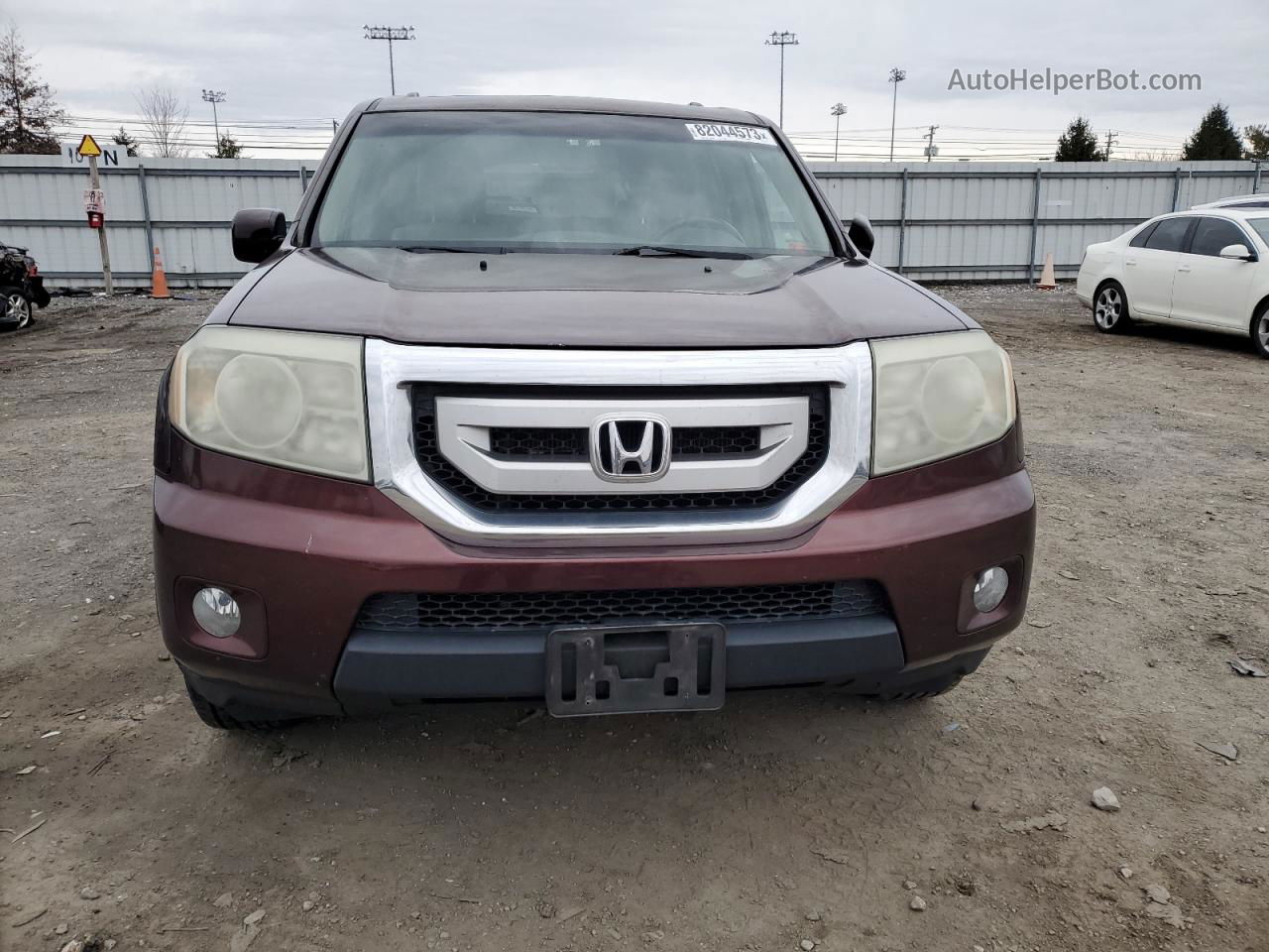 2009 Honda Pilot Exl Maroon vin: 5FNYF486X9B055555