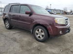 2009 Honda Pilot Exl Maroon vin: 5FNYF486X9B055555