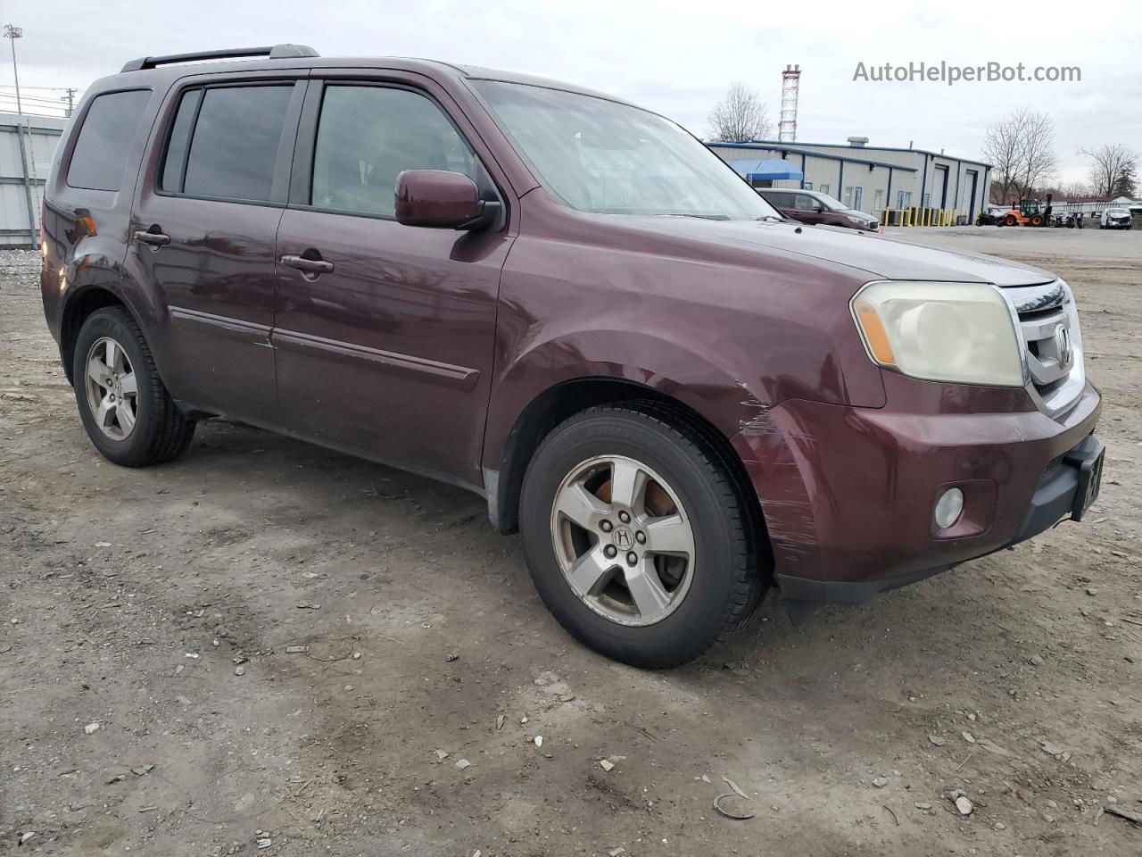 2009 Honda Pilot Exl Maroon vin: 5FNYF486X9B055555