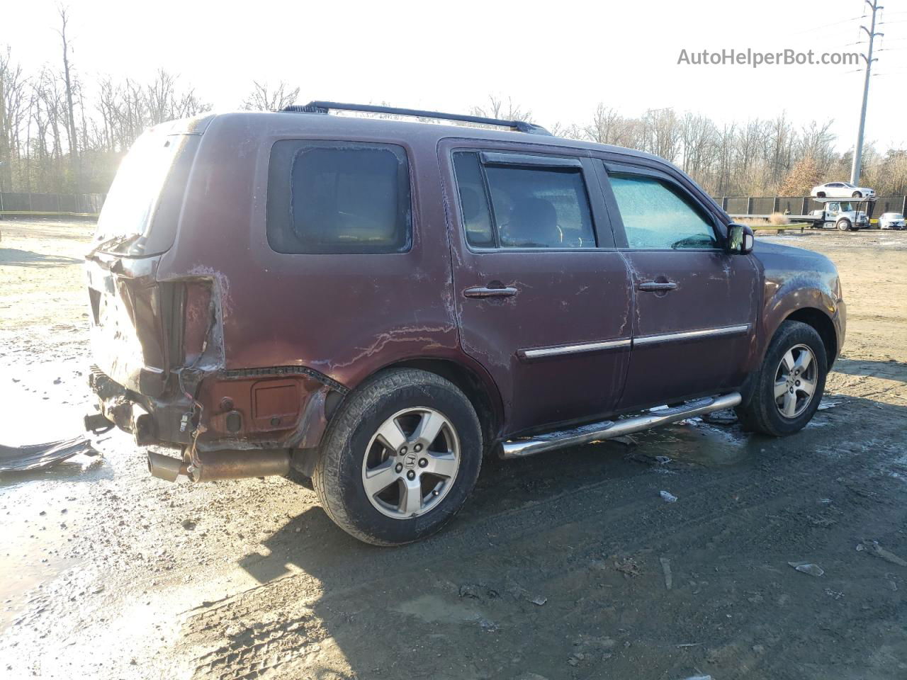 2009 Honda Pilot Touring Burgundy vin: 5FNYF48879B010770