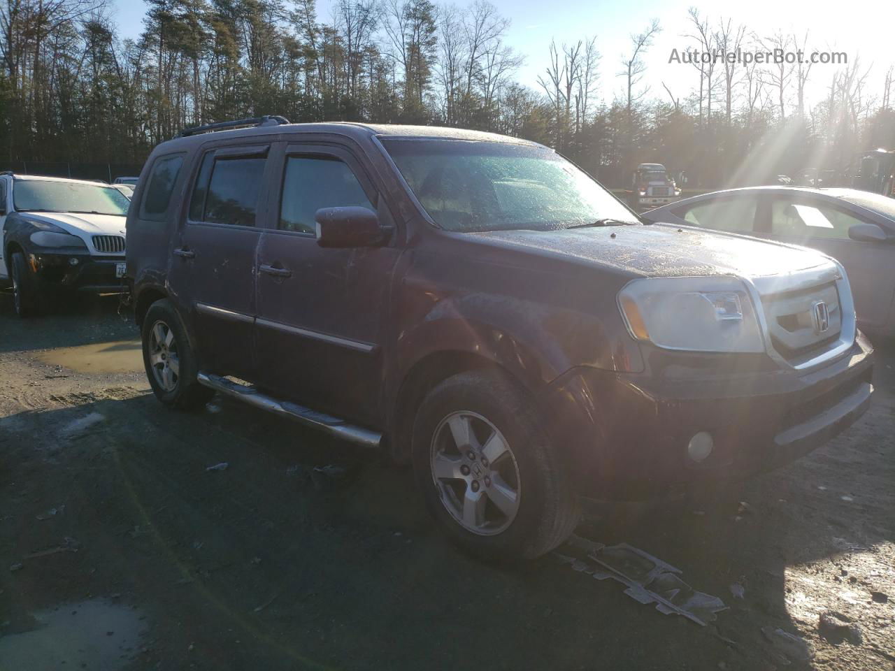 2009 Honda Pilot Touring Burgundy vin: 5FNYF48879B010770