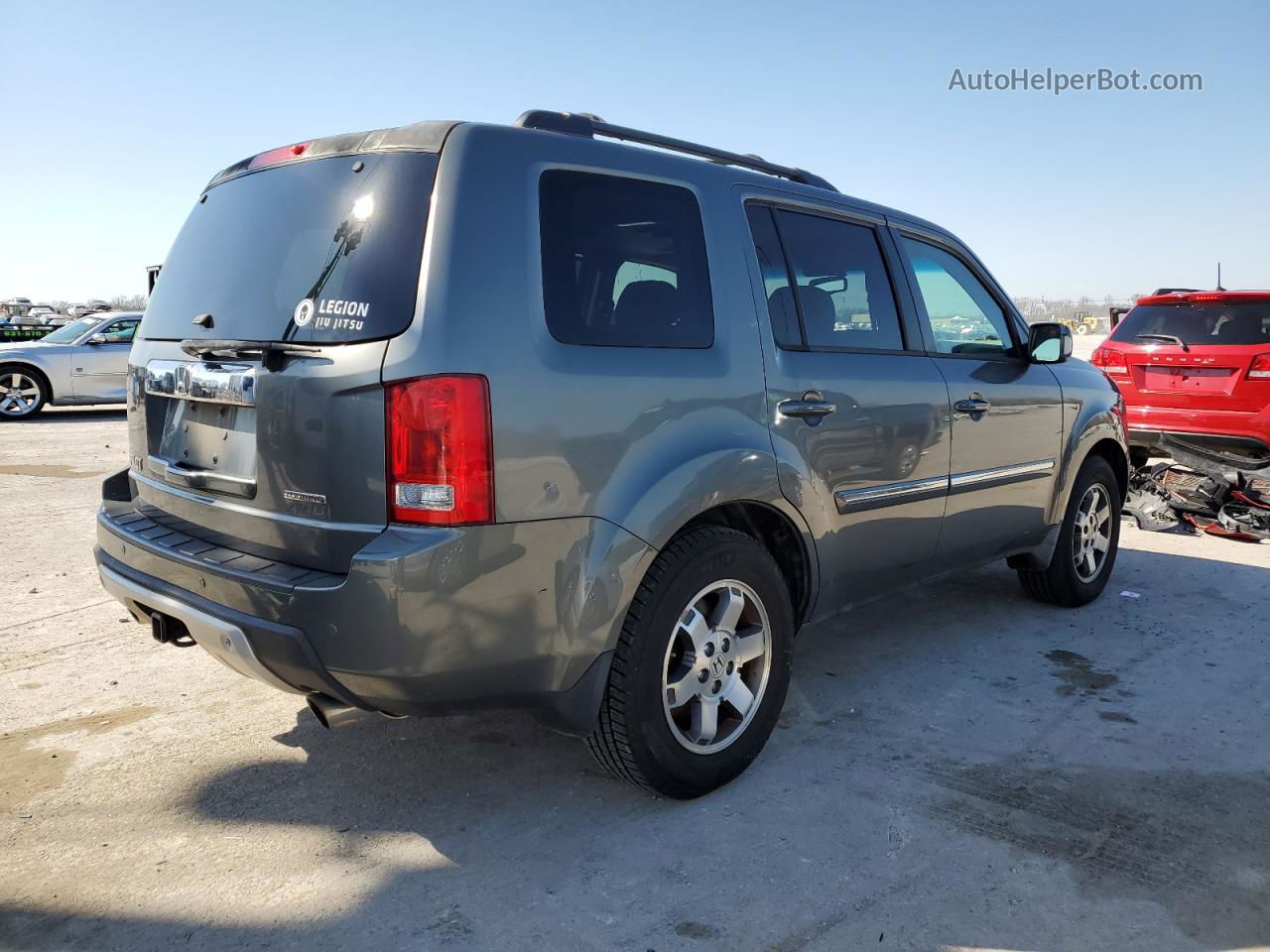 2009 Honda Pilot Touring Серый vin: 5FNYF48929B007073