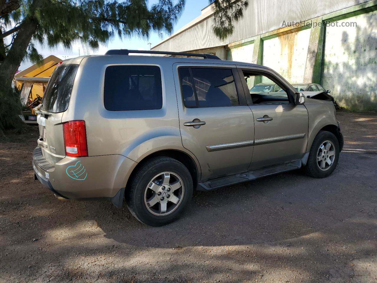 2009 Honda Pilot Touring Золотой vin: 5FNYF48929B055365