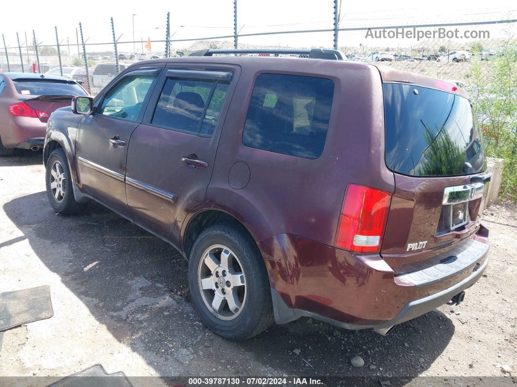 2009 Honda Pilot Touring Maroon vin: 5FNYF48949B006510