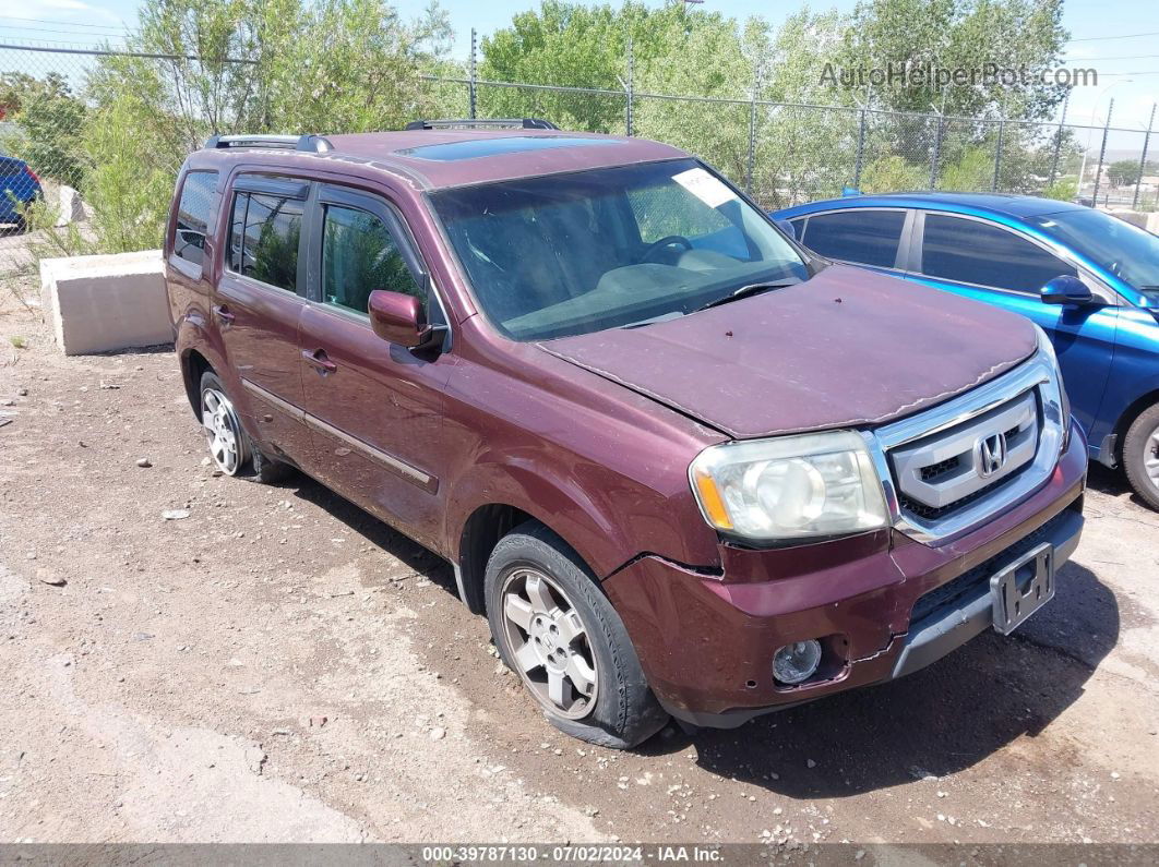 2009 Honda Pilot Touring Maroon vin: 5FNYF48949B006510