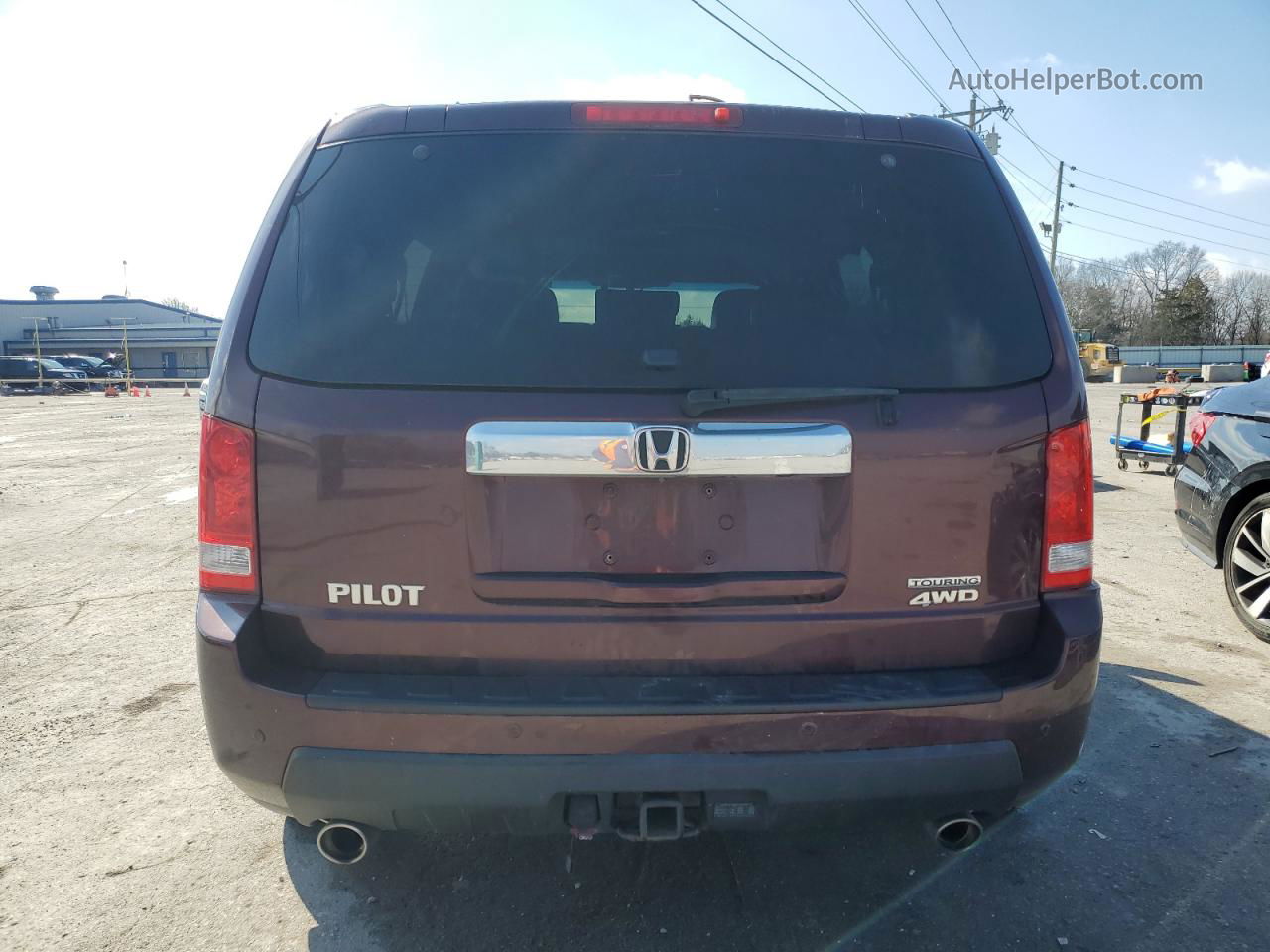 2009 Honda Pilot Touring Maroon vin: 5FNYF48949B023176