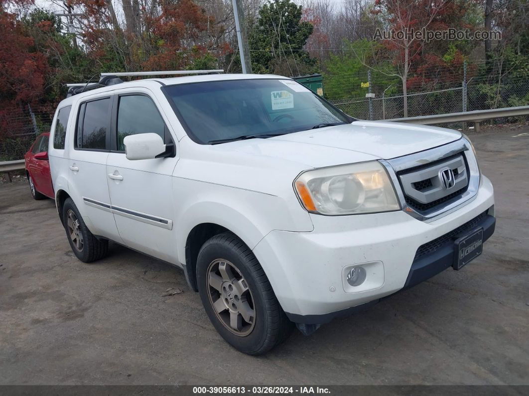 2009 Honda Pilot Touring White vin: 5FNYF48969B026211