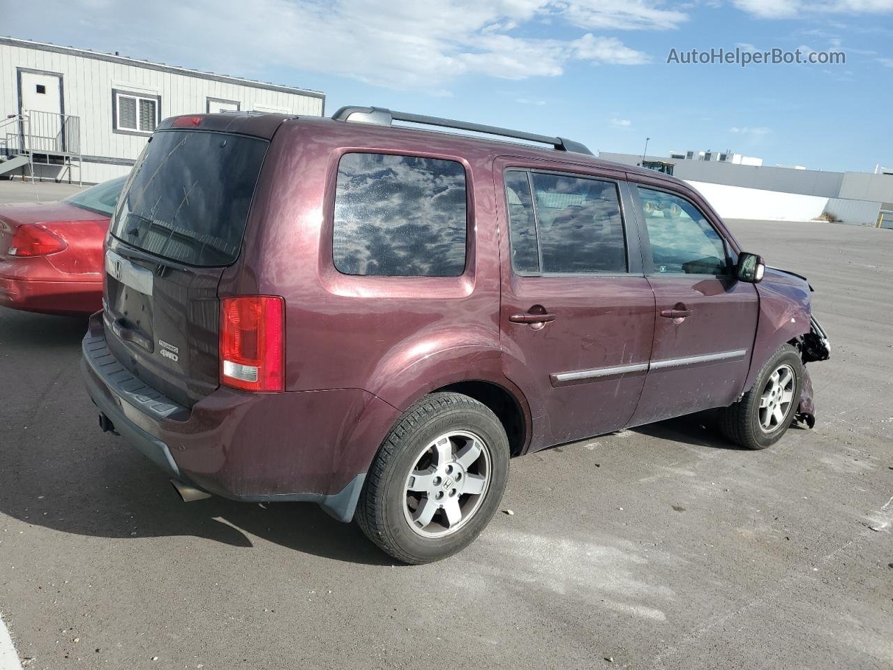 2009 Honda Pilot Touring Burgundy vin: 5FNYF48979B014570