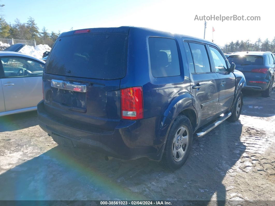 2015 Honda Pilot Lx Blue vin: 5FNYF4H20FB040121