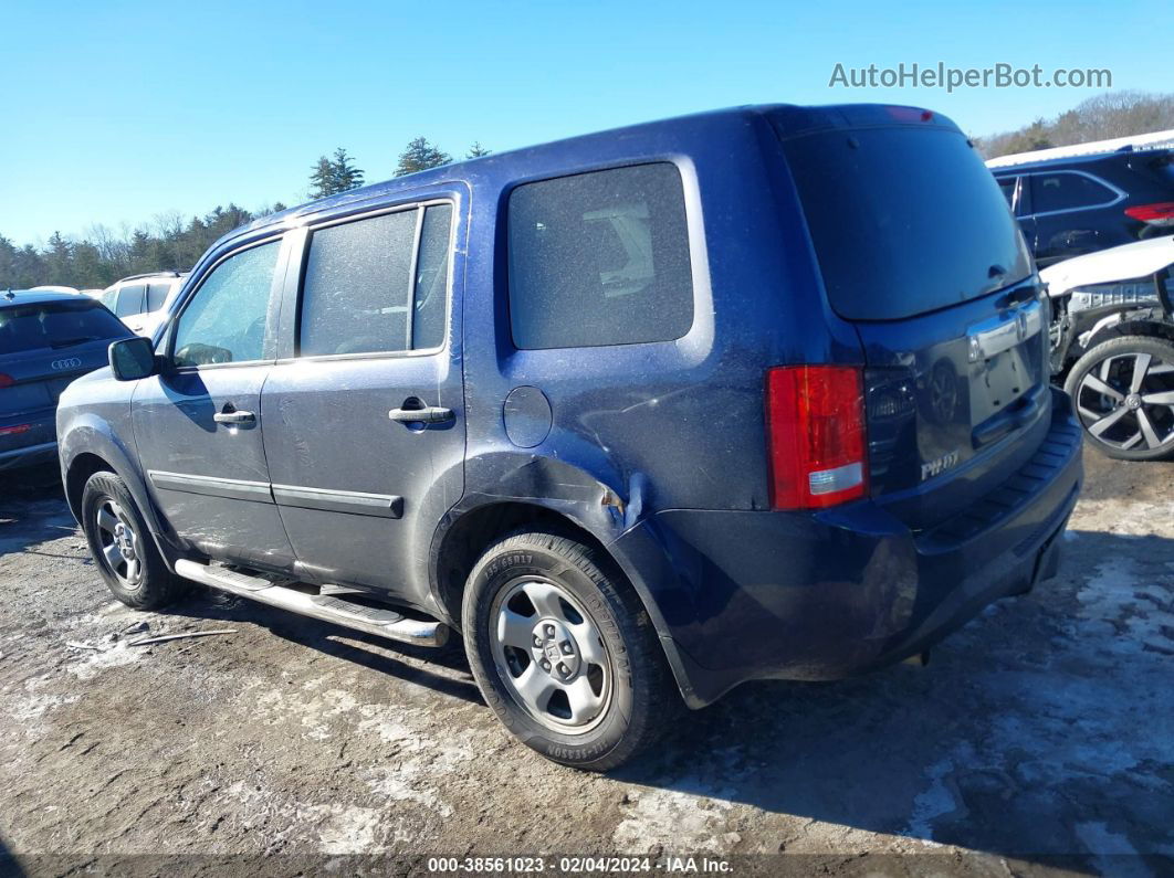 2015 Honda Pilot Lx Blue vin: 5FNYF4H20FB040121