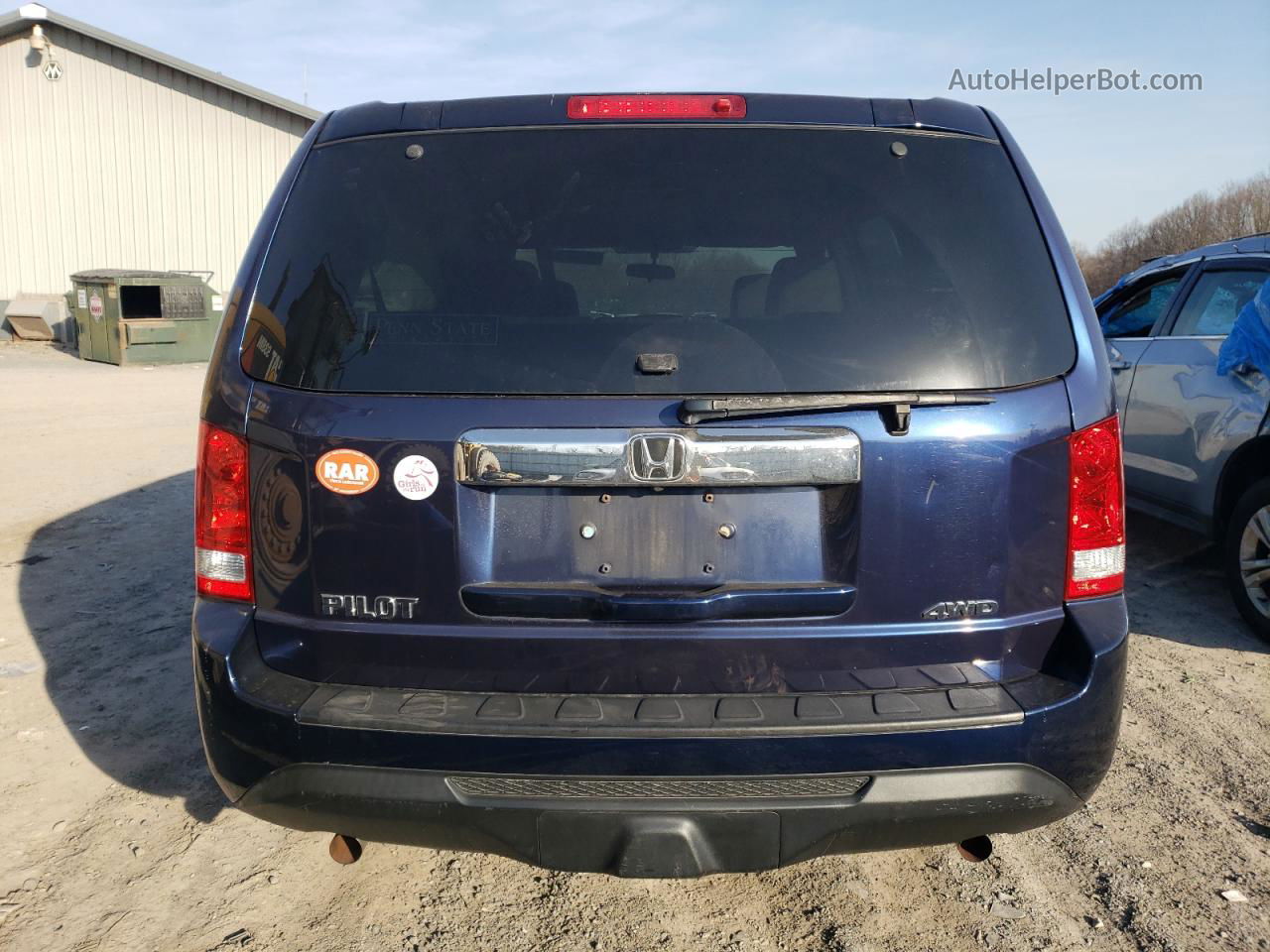 2013 Honda Pilot Lx Blue vin: 5FNYF4H21DB008775