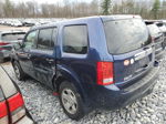 2013 Honda Pilot Lx Blue vin: 5FNYF4H21DB008775