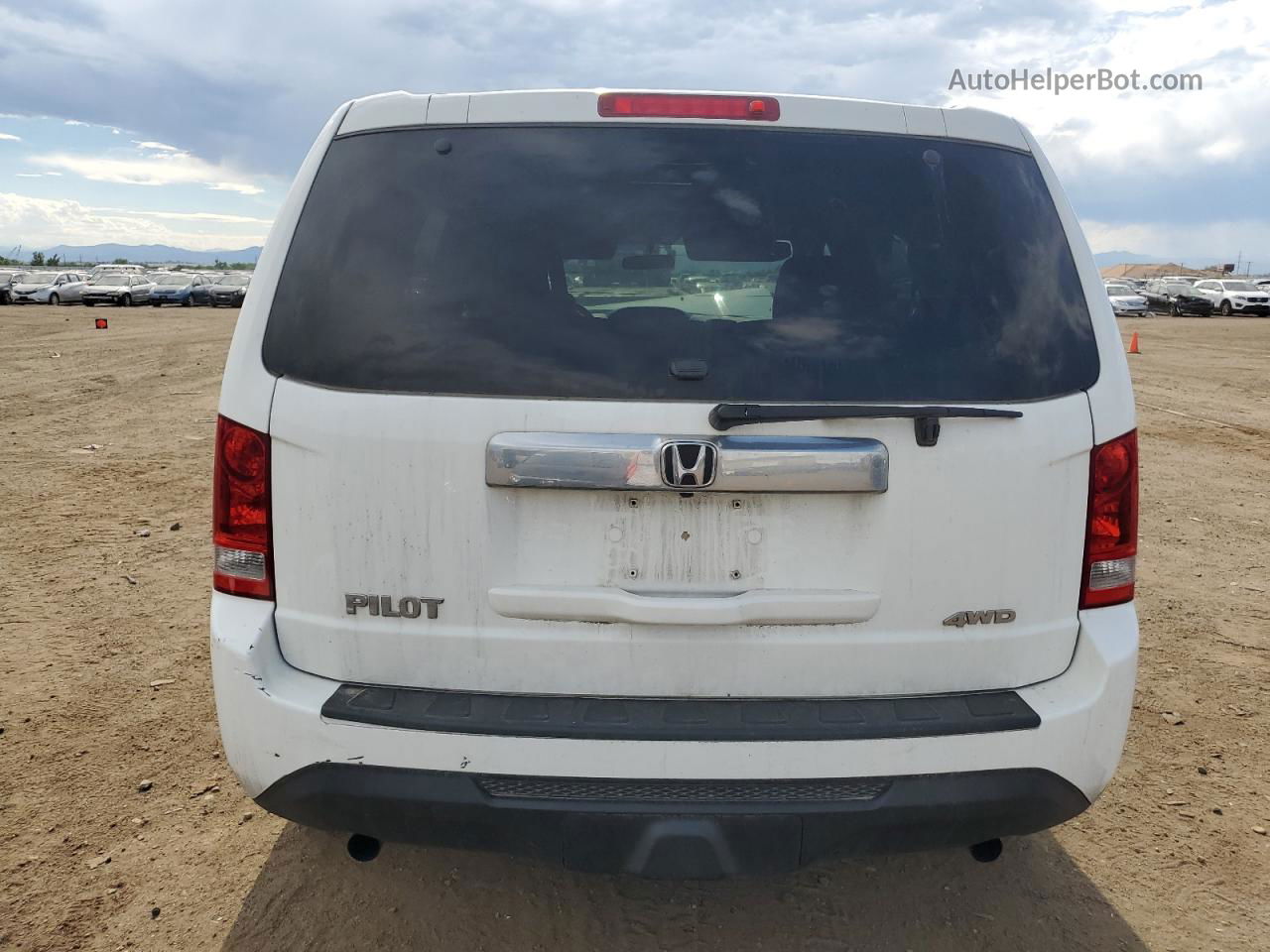 2013 Honda Pilot Lx White vin: 5FNYF4H21DB048130