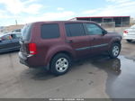 2015 Honda Pilot Lx Maroon vin: 5FNYF4H21FB015762