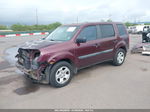 2015 Honda Pilot Lx Maroon vin: 5FNYF4H21FB015762