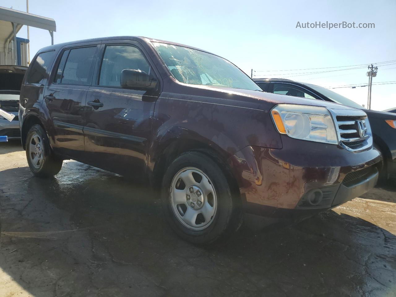 2015 Honda Pilot Lx Red vin: 5FNYF4H21FB069806