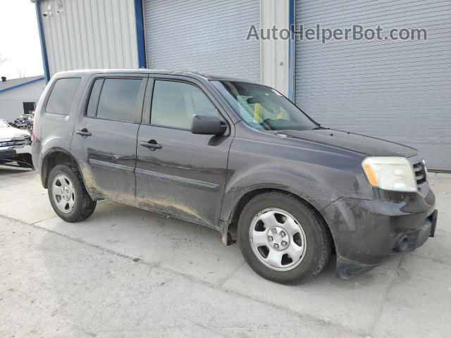 2013 Honda Pilot Lx Gray vin: 5FNYF4H22DB042868