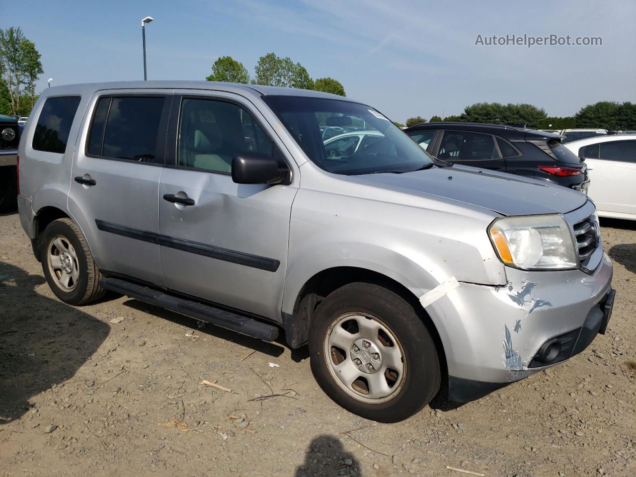 2013 Honda Pilot Lx Gray vin: 5FNYF4H22DB079659