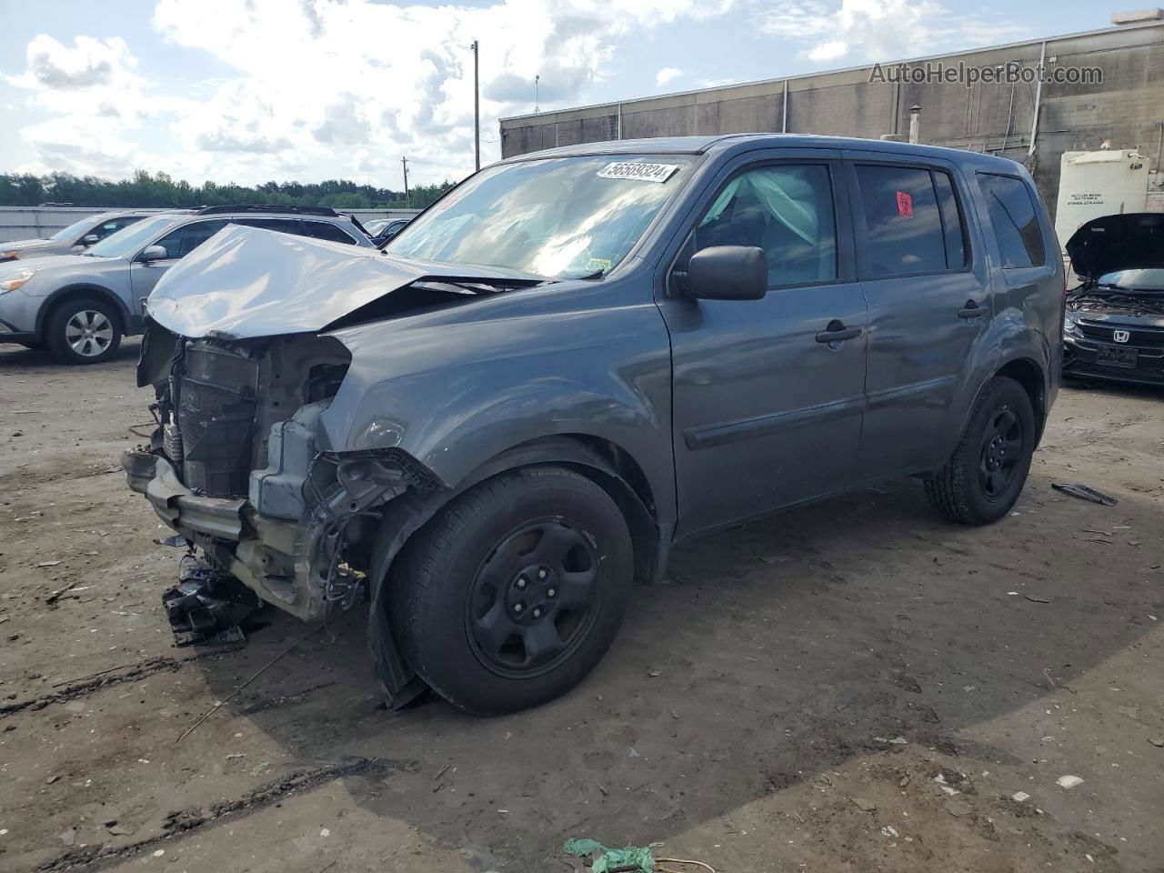 2013 Honda Pilot Lx Charcoal vin: 5FNYF4H23DB041177