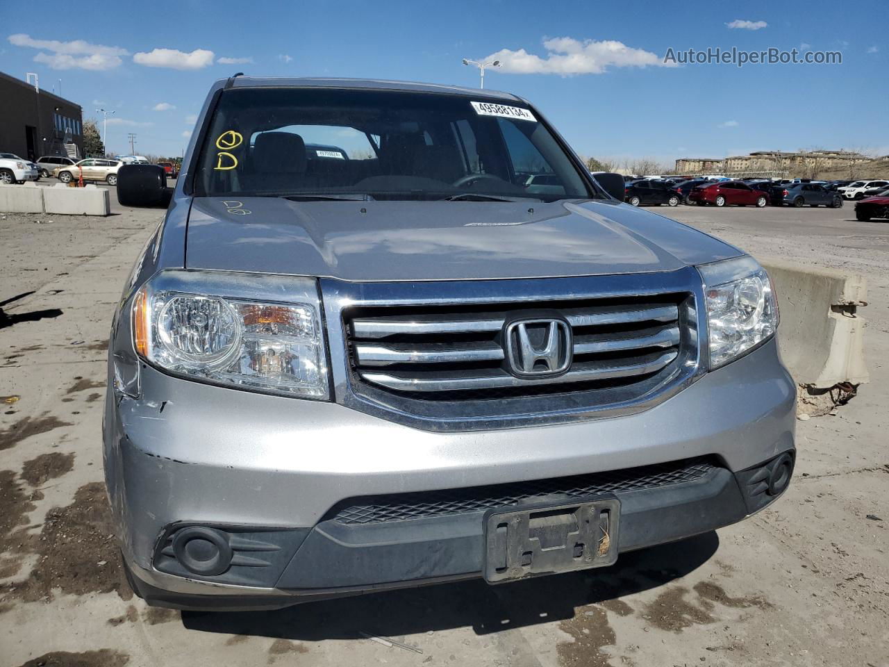 2015 Honda Pilot Lx Silver vin: 5FNYF4H24FB040106