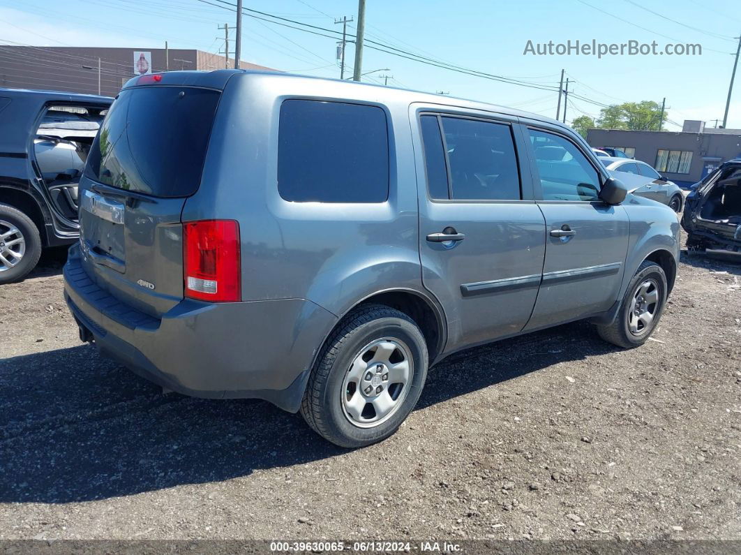 2013 Honda Pilot Lx Gray vin: 5FNYF4H25DB056991