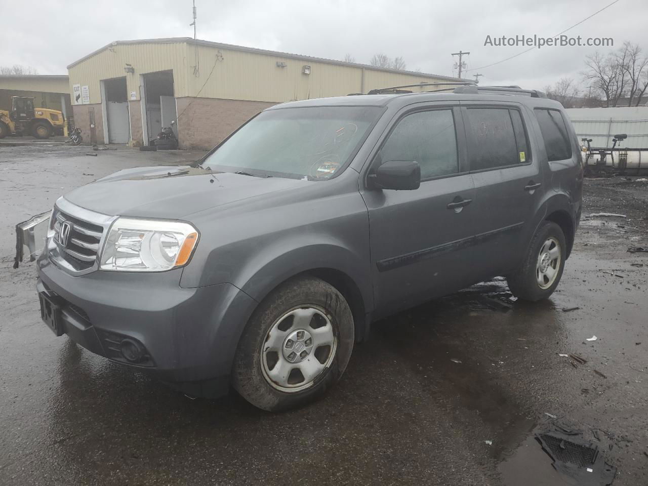 2013 Honda Pilot Lx Gray vin: 5FNYF4H25DB073855