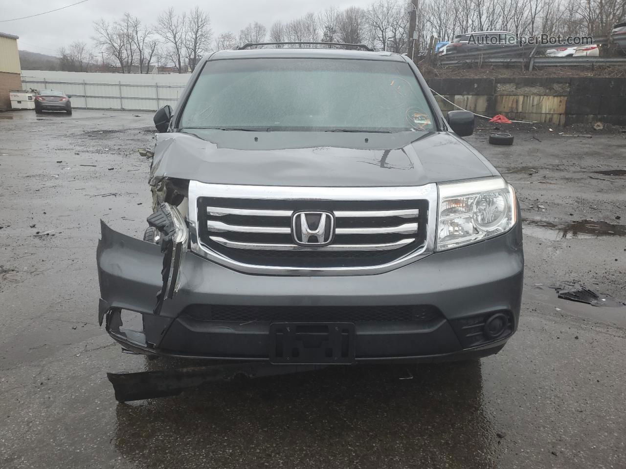 2013 Honda Pilot Lx Gray vin: 5FNYF4H25DB073855